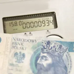 Zastanawiasz się, jak zrezygnować z opłaty handlowej Energa? Na liczniku widać rachunek, a obok banknot 50 zł.