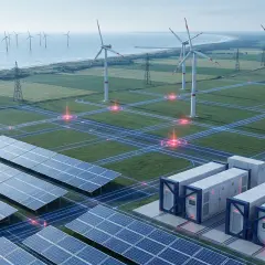 Nowoczesne farmy wiatrowe i panele słoneczne, połączone inteligentną siecią, tworzą przyszłość zielonej energii. Te **produkty OZE** to klucz do zrównoważonego rozwoju.