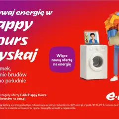 E.ON Happy Hours: Tomek pierze w południe, zyskując na energii. Sprawdź eon.pl, by poznać korzystną eon cena za kwh.
