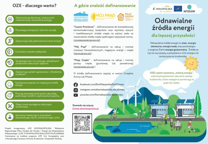 OZE to odnawialne źródła energii, które są ekologiczne i ekonomiczne. Zapewniają czyste powietrze i niższe rachunki.