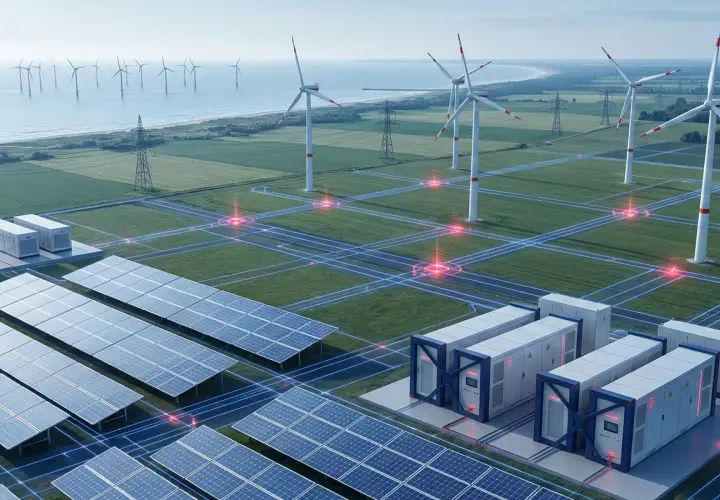 Nowoczesne farmy wiatrowe i panele słoneczne, połączone inteligentną siecią, tworzą przyszłość zielonej energii. Te **produkty OZE** to klucz do zrównoważonego rozwoju.