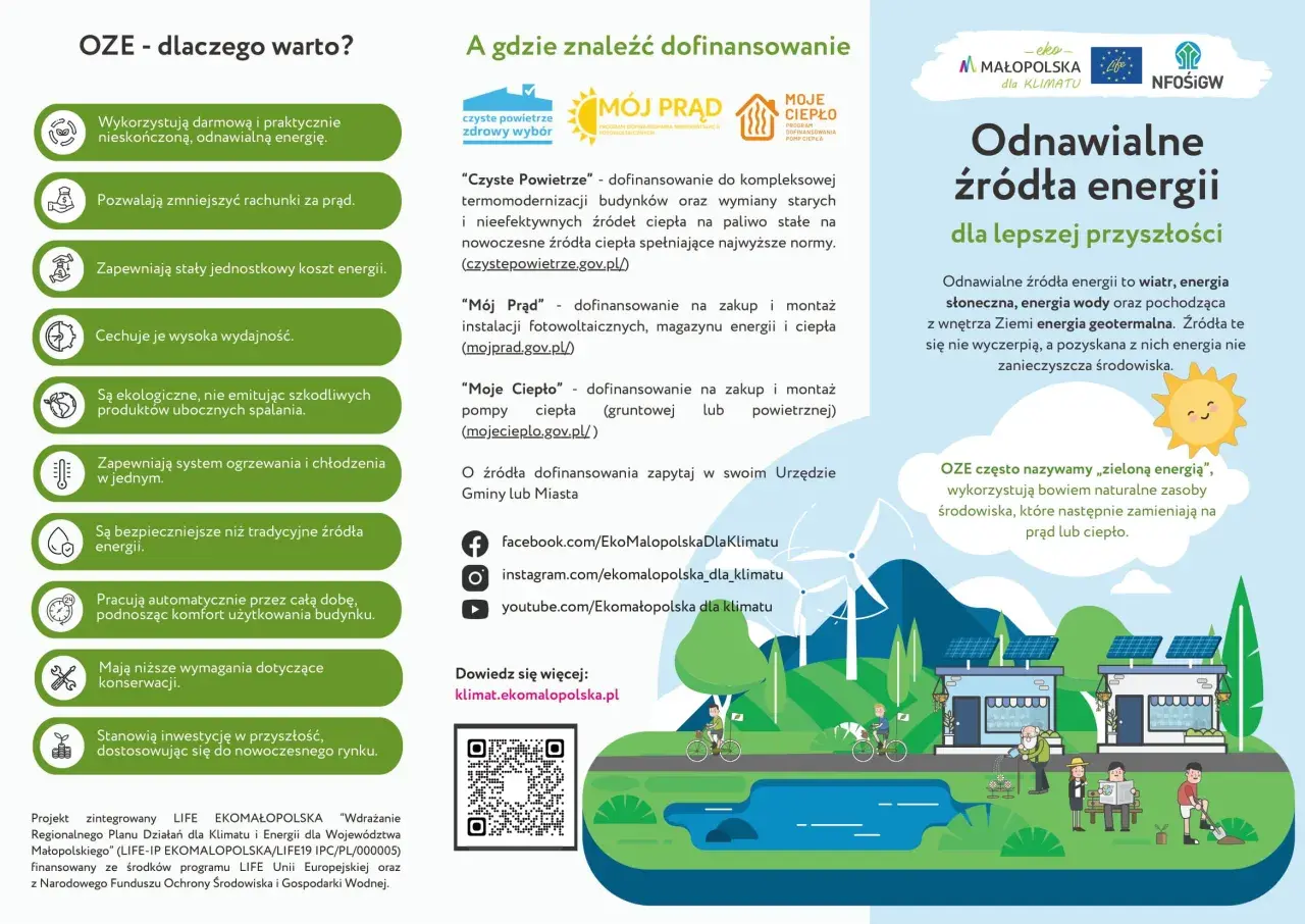 OZE to odnawialne źródła energii, które są ekologiczne i ekonomiczne. Zapewniają czyste powietrze i niższe rachunki.